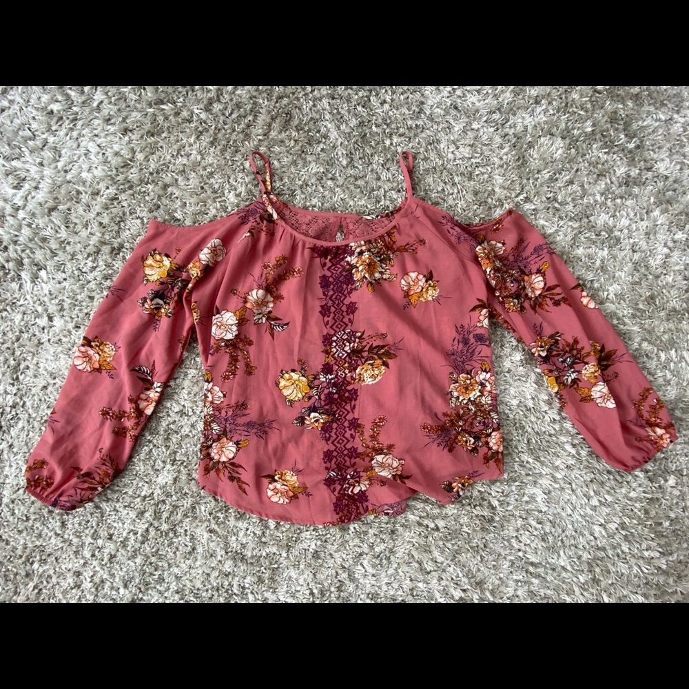 Womens L Off-Shoulder Rewind Shirt